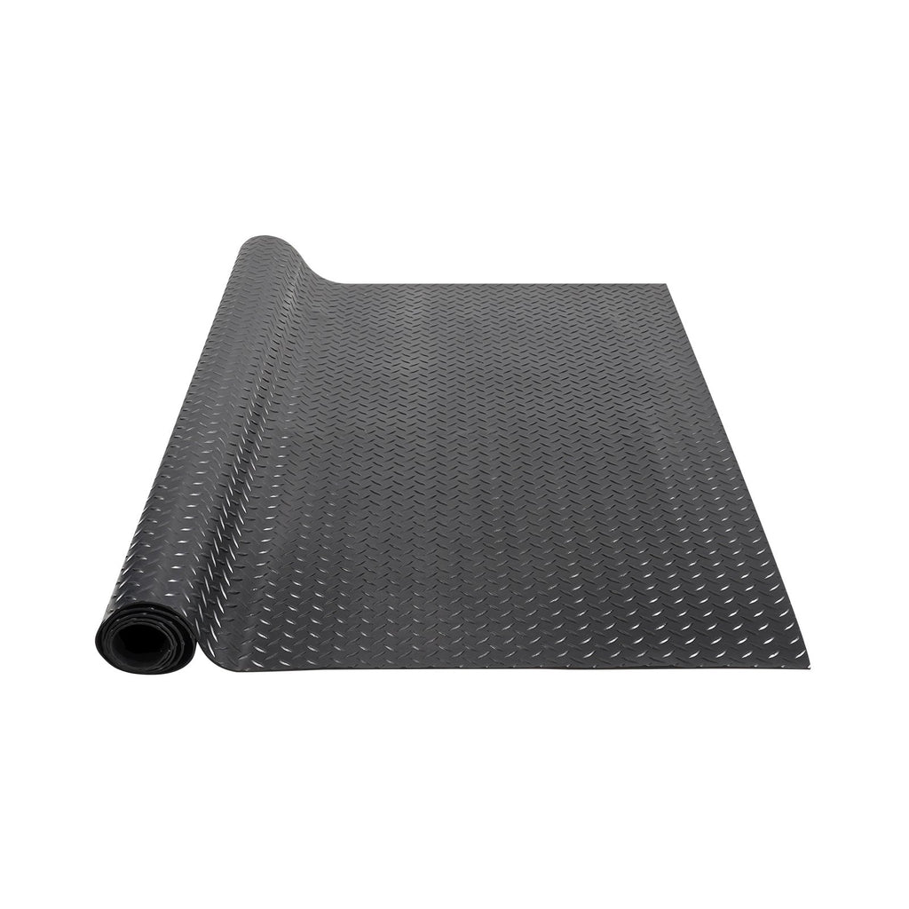 Diamond-Plate Rubber Flooring Roll, 3 Mm X 4 Ft X 10 Ft Garage Floor Mat, SBR Rubber Garage Flooring Roll, Easy To Clean, Diamond Plate Rubber Mat For Under Cars, Garage Industry Gym, Black