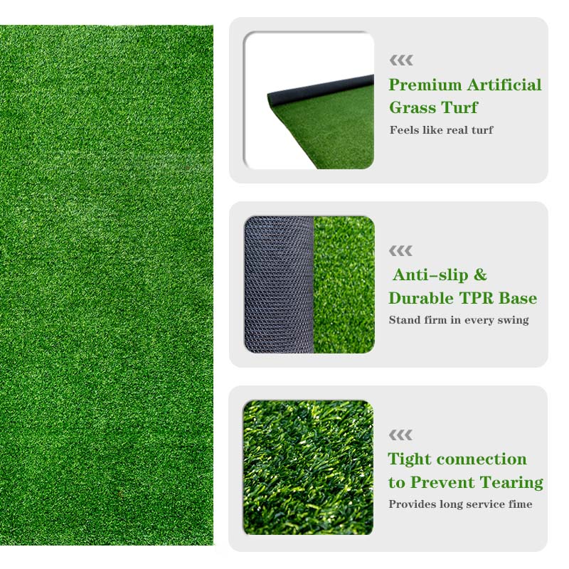 Golf Hitting Mats - 3.8x5 Artificial Turf Training Mat For Indoor-Outdoor Swing Practice