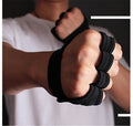 Black Breathable Weightlifting Sports Gym Half Finger Protector Gloves