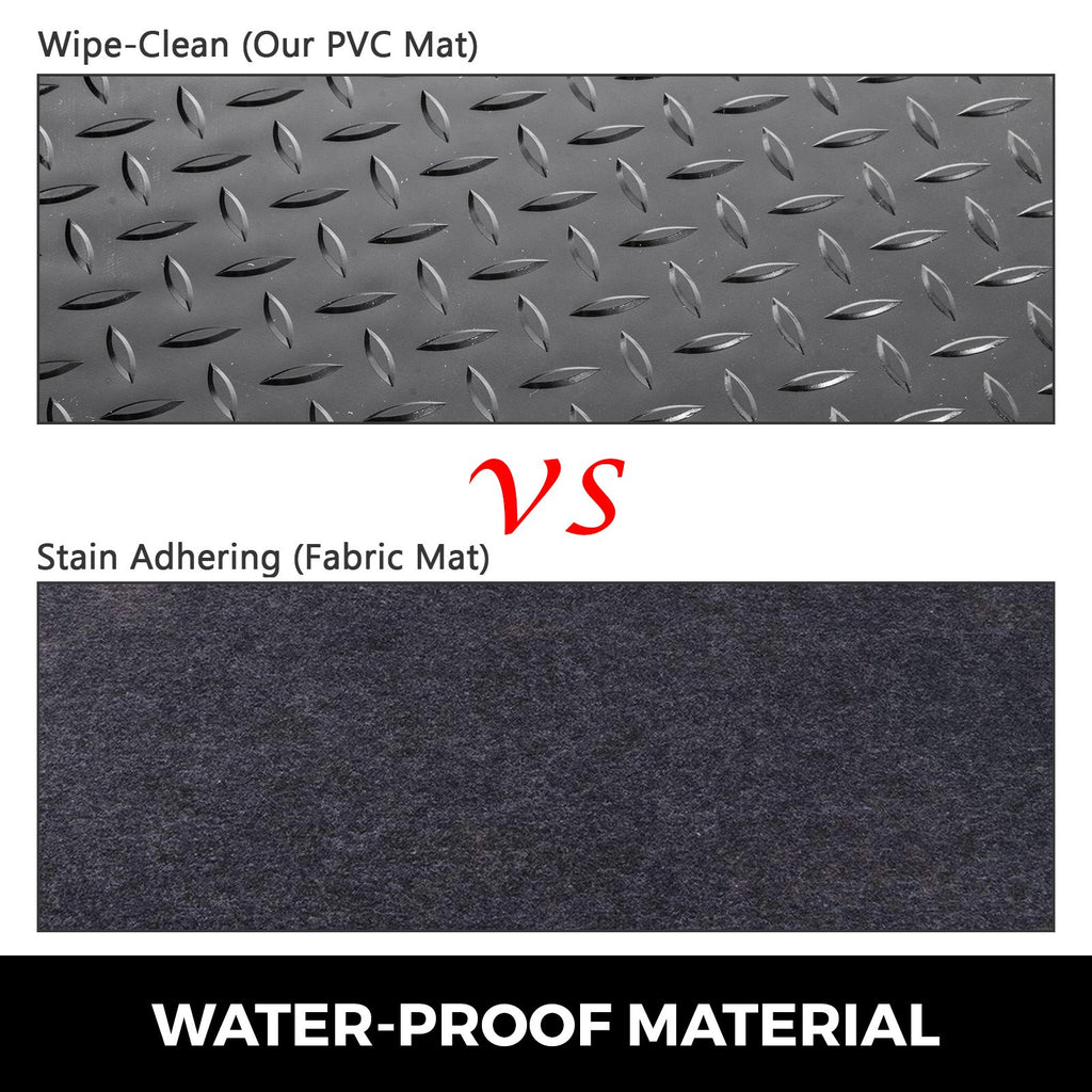 Garage Floor Mats 2 Rolls 17 X 3.6 Ft Garage Mat 2.5mm Thickness Black Garage Flooring PVC Garage Mats For Under Car