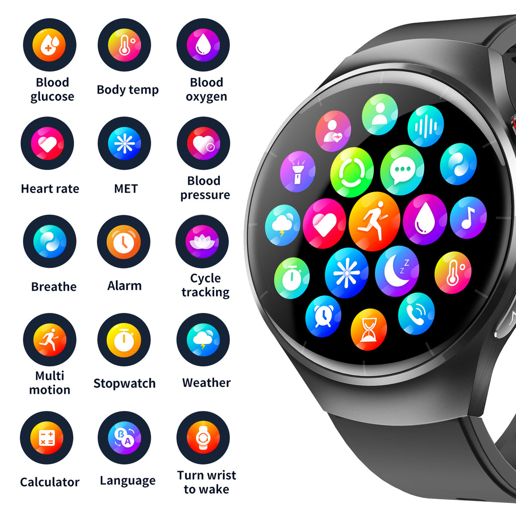 Fashion Smart Watch For Men Women Healthy Mornitoring Ips Screen Fitness Tracker With Bluetooth Call IP67 Waterproof Heart Rate Sleep SpO2 Monitor Pedometer Multiple Sports For Android IOS