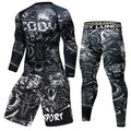 Men's Wear-Resistant Jiu-Jitsu Compression Rash Guard Suit