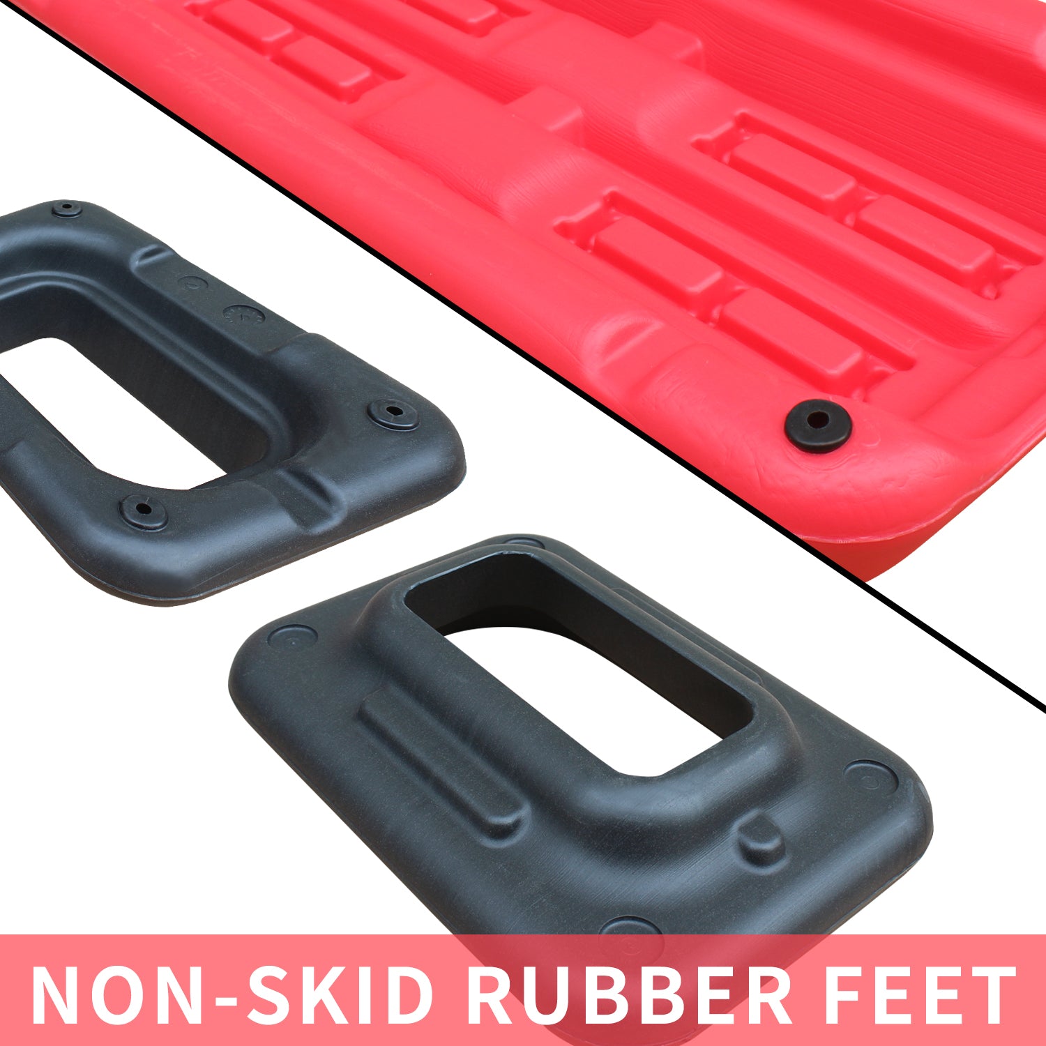 Adjustable Workout Aerobic Stepper In Fitness & Exercise Step Platform Trainer Red Black With 4 Risers