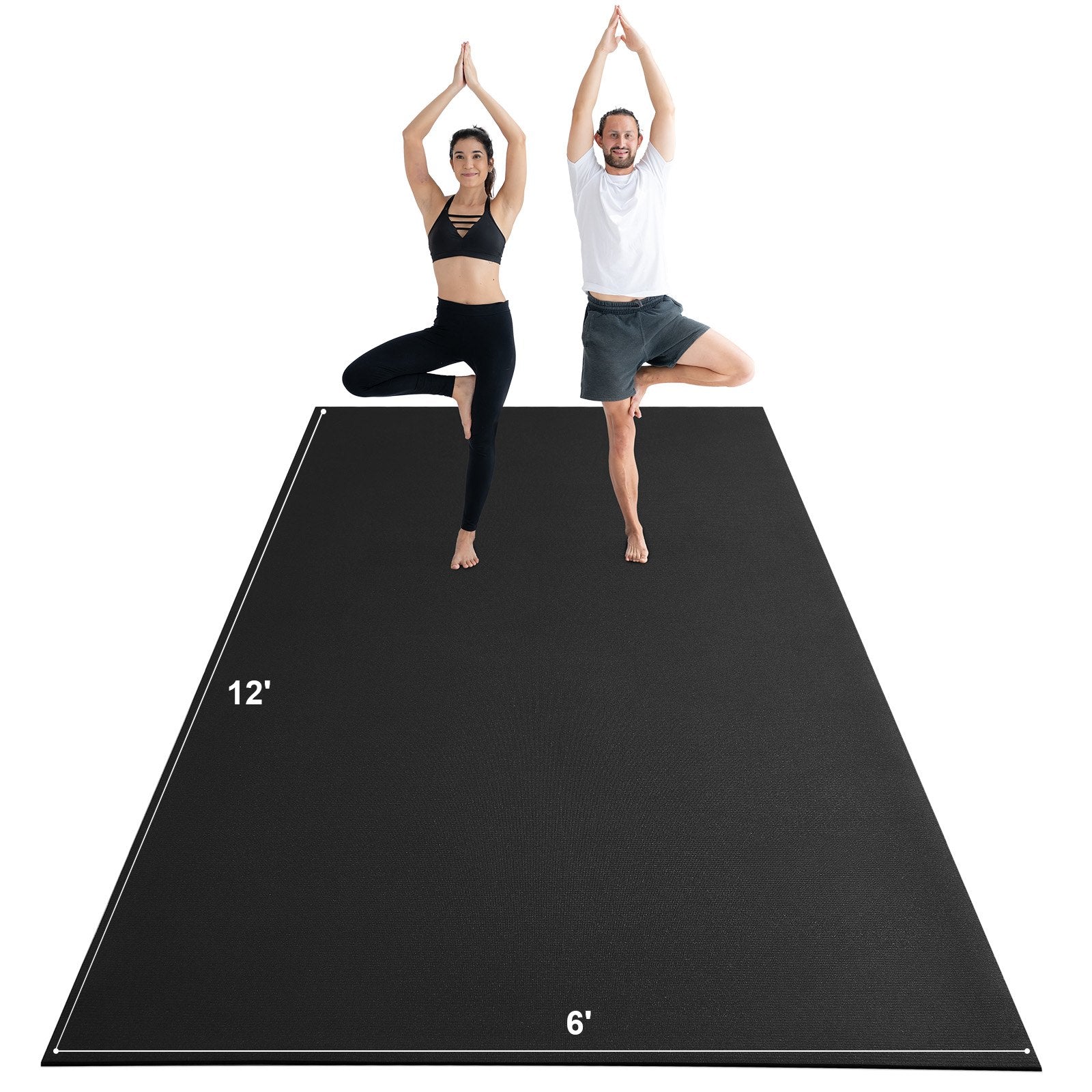 Exercise Mat Non Slip Yoga Mat Gym Fitness Pilate Workout Mat (3.7x1.8 M)