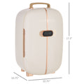 Portable Skincare Fridge With LED Display, 12L Mini Fridge For Beauty, Makeup And Cosmetics, Small Refrigerator Cooler For Bedroom, Home Office, Desktop, White