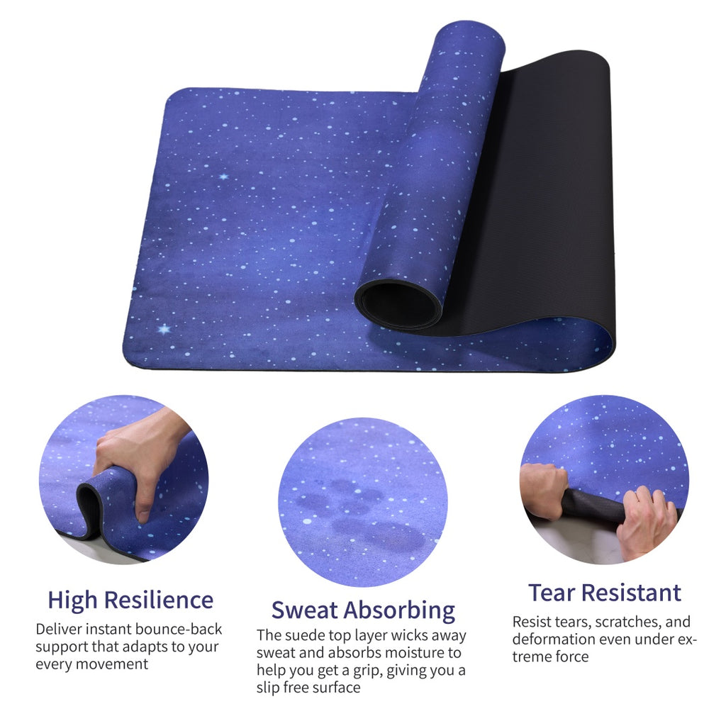 Yoga Mat, Exercise Yoga Mat Print With Non-Slip Design, Professional TPE Exericise Mat, 72  X 24 Multi-Purpose Workout Mat For Women, Pilates Fitness And Floor Exercises