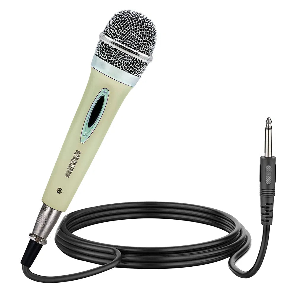 5 CORE Microphone Dynamic Vocal Handheld Mic Cardioid Unidirectional Microfono W On Off Switch + XLR Audio Cable For Singing Karaoke Public Speaking & Parties - PM 286 WH
