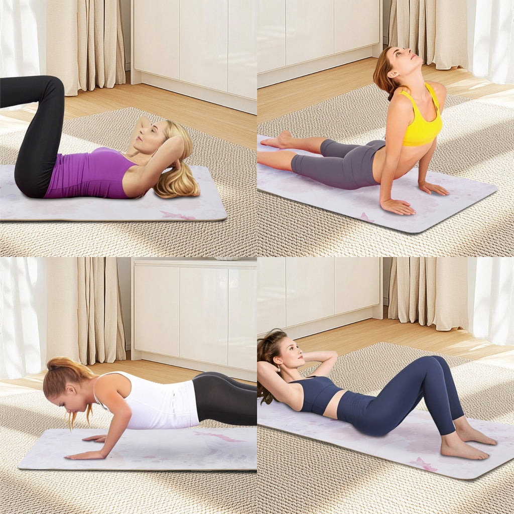 Yoga Mat, Exercise Yoga Mat Print With Non-Slip Design, Professional TPE Exericise Mat, 72  X 24  Multi-Purpose Workout Mat For Women, Pilates Fitness And Floor Exercises