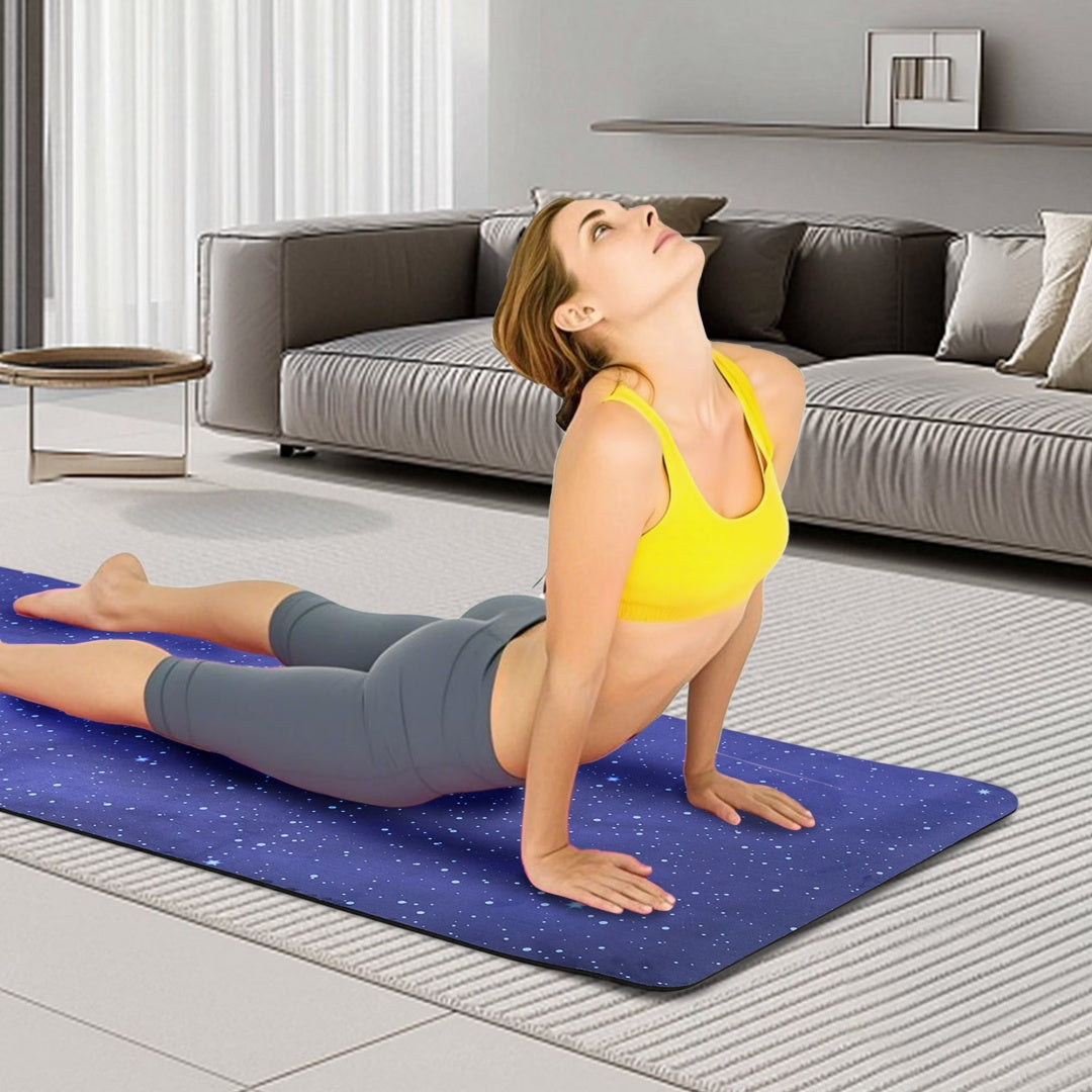 Yoga Mat, Exercise Yoga Mat Print With Non-Slip Design, Professional TPE Exericise Mat, 72  X 24 Multi-Purpose Workout Mat For Women, Pilates Fitness And Floor Exercises
