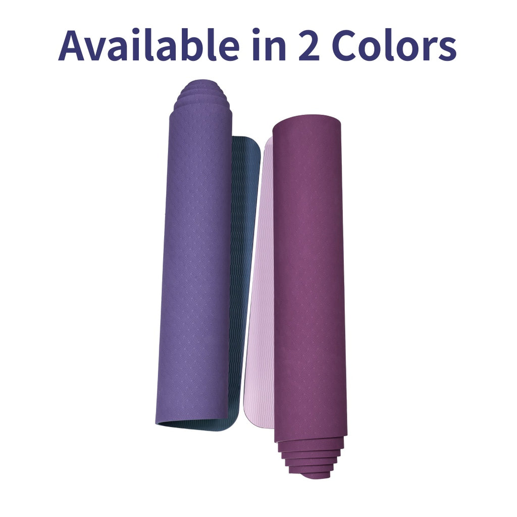 Yoga Mat, Exercise Yoga Mat With Non-Slip Design, Professional TPE Exericise Mat, 72 X 24  Multi-Purpose Workout Mat For Women, Pilates Fitness And Floor Exercises